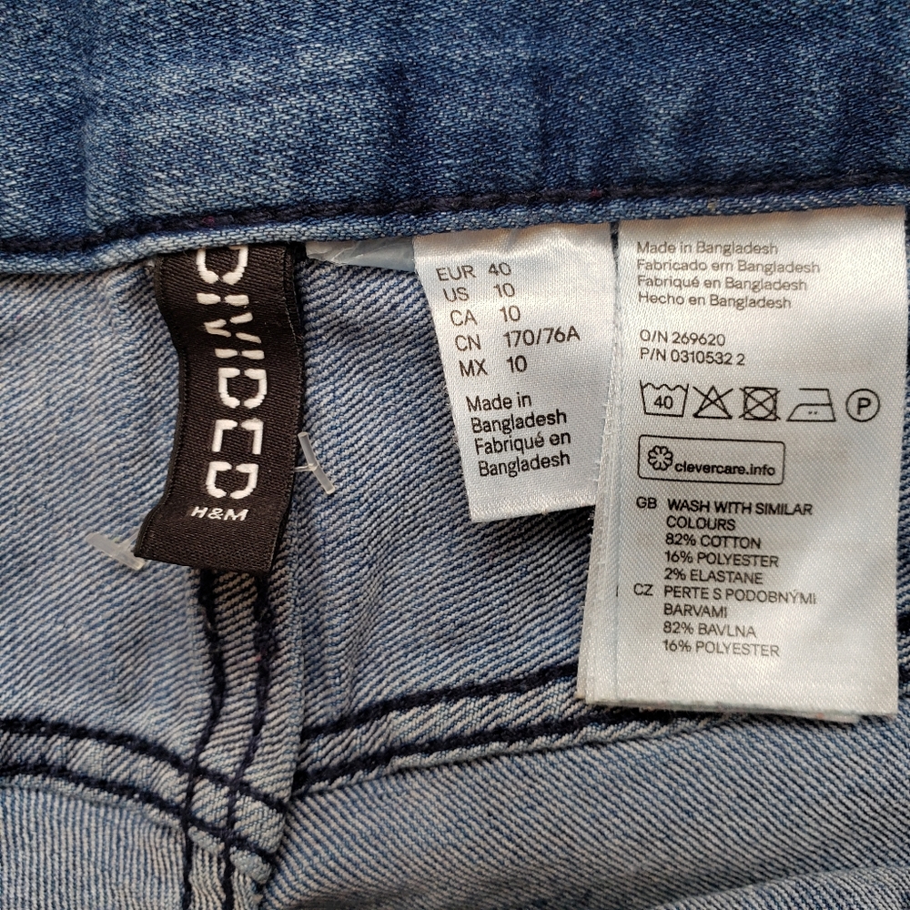 H&M Divided Skinny Stretch Blue Denim Jeans - Picture 2 of 6